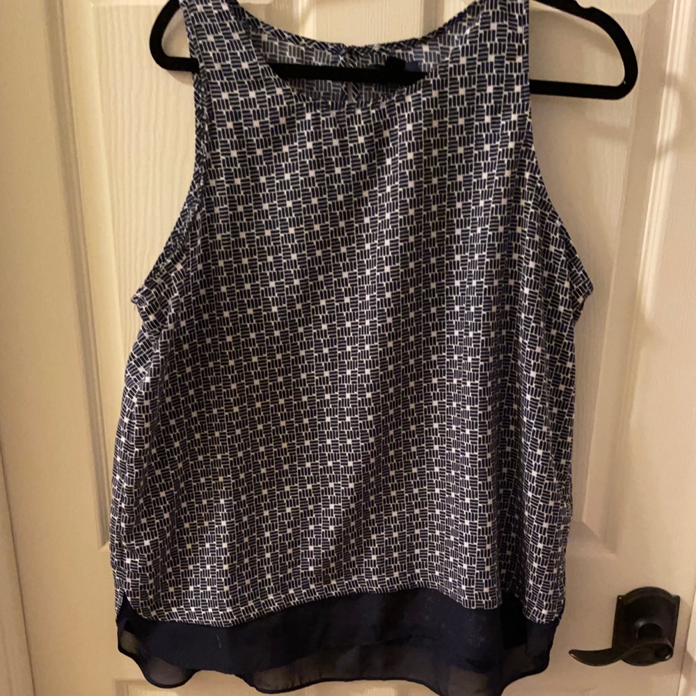 NWOT Gap XL Navy Print Tank